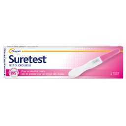 SURETEST - Zwangerschapstest - Voor een nauwkeurig resultaat vanaf de eerste dag dat de menstruatie uitblijft - Zelftest - Doosje met 1 test