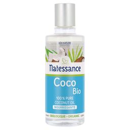 Natessance Huile de Coco Bio 100 % Pure Pressée à Froid Usage Polyvalent