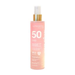 Alphanova Huile solaire rose scintillante SPF50 aux huiles bio