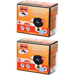 Diffuseur Electrique Anti-Moustiques Double Usage Plaquettes et Recharge Liquide Cinq sur Cinq