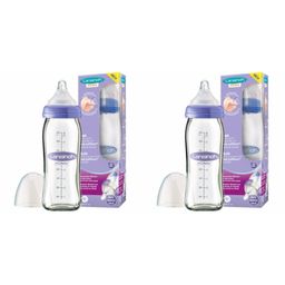 Lansinoh Natural Wave glazen zuigfles + speen