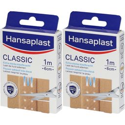 Hansaplast Classic Pansements pour plaies en tissu | À Découper | 1m x 6cm