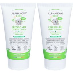Alphanova CRÈME DE CHANGE BÉBÉ CERTIFIÉE BIO OLIZINC 40 | ALPHANOVA BÉBÉ