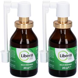 LIBERILL, Spray maux de gorge 20ml, aux ingrédients d'origine naturelle et à l'extrait d'érysimum, Vegan. Dès 12 ans. Dispositif médical.