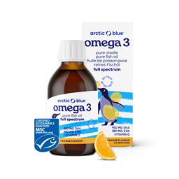 Arctic Blue Omega 3 DHA- en EPA-visolie voor kinderen met Vitamine D3