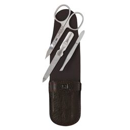Dreiturm Solingen Leren manicureset Solingen Umbra 3-delig - zwart