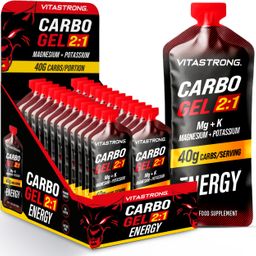 Vitastrong CARBO GEL 2:1 - Goût neutre, 24x60 ml, énergie rapide pour l’endurance