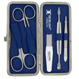 Excellent Manicure etui st van blauw imitatieleer