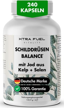 XTRA FUEL Équilibre Thyroïdien - Complexe d'iode (varech) et de sélénium - Capsules pour la thyroïde