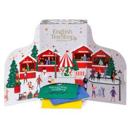 English Tea Shop Calendrier "Marché de Noël" blanc - 24 thés BIO emballés