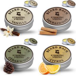 Striking Viking Baume à barbe, Coffret vanille, bois de santal, agrumes et bois de cèdre