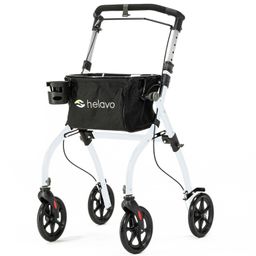 Helavo Déambulateur d'intérieur étroit 60cm pliable avec plateau et panier léger 6,5kg