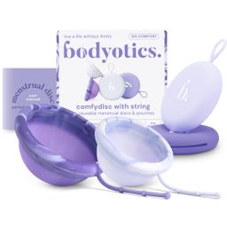 Bodyotics disque menstruel réutilisable en S et L avec cordon, 12 heures maximum, violet