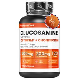 Vitastrong Glucosamine + Chondroïtine – 120 Comprimés, Soutien Articulaire