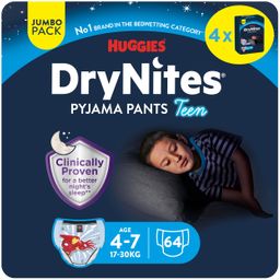 DryNites Culottes de Nuit pour Garçons 4-7 ans