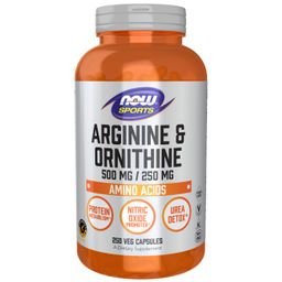 Now Foods Arginine et ornithine 500 mg / 250 mg