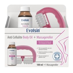 Evolsin® Anti-cellulite olie + massageroller – 99% natuurlijk