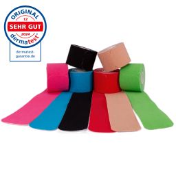 axion® Bandes de Kinésiologie PRÉDÉCOUPÉES – bandes prédécoupées en différentes couleurs