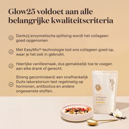 Glow25® collageen poeder vanille | premium collageen hydrolysaat | peptide type 1 en 3 [450g]