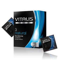 Préservatifs Vitalis Premium Natural pour des rapports intimes en toute sécurité, 1 x 3 pièces