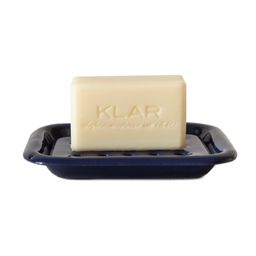 Klar Seifen - Porte-savon transparent en émail, bleu marine