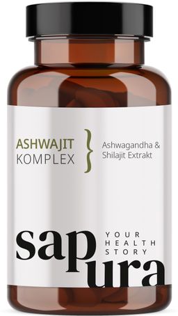 SAPURA - Capsules d’ashwagandha - fortement dosées + extrait de Shilajit