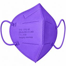 IZO&DOR Masque respiratoire FFP2 NR - Certifié CE - EN149 - 5 couches - Violet