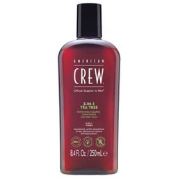 American Crew Tea Tree 3-en-1 – Shampooing, après-shampooing et gel douche