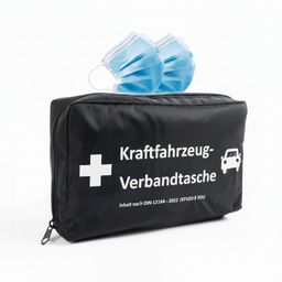 KARAT Trousse de secours automobile - Kit de premiers secours - DIN 13164:2022 avec deux masques