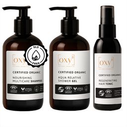 oxy8 Natural Cosmetics - SHAMPOO & DOUCHEGEL & HAIR TONIC - Verzorgingstrio voor mannen