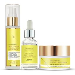 ErthSkin London Bijengif + Manuka-honingcrème + Elixir Serum + Serumolie