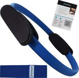 VITALIC Cercle de pilates avec bande – Anneau yoga – Accessoire renforcement musculaire