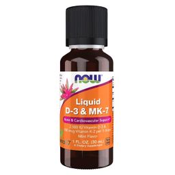 Now Foods Vitamine D3 62.5 mcg (2500 IU) &amp; K2 MK-7 100 mcg Liquide