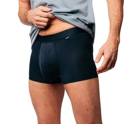 Boxer Lavable Premium Incontinence pour Fuites Urinaires (S, Bleu Marine)