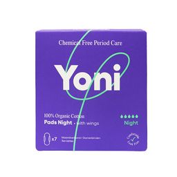 Yoni Serviettes pour la nuit ∙ avec ailettes - 100 % coton bio