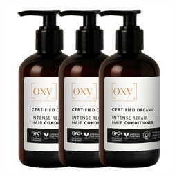OXY8 Natural Cosmetics INTENSE REPAIR HAIR CONDITIONER – lot de 3 après-shampooings réparateurs