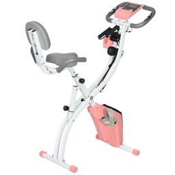 HOMCOM Vélo d'exercice pliable, 8 niveaux de résistance magnétique