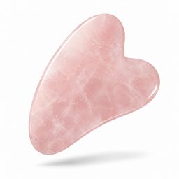 SHAPEVITAL Pierre de massage Gua Sha | surface polie | forme de cœur · Rose