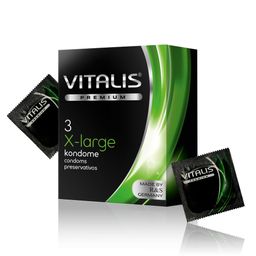 Vitalis Premium X-Large - 3 préservatifs extra-longs - des rapports sexuels en toute sécurité avec