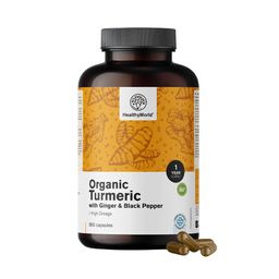 HealthyWorld BIO Kurkuma 480 mg met Gember & Zwarte Peper