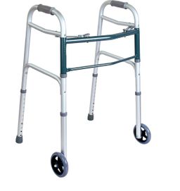 Ausilium Aluminium Opvouwbare Rollator met 2 wielen en 2 doppen
