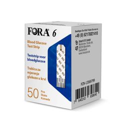 FORA 6 Glucoseteststrips - voor bloedglucosemeting - nauwkeurig resultaat - steriel verpakt per stuk