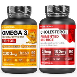 Vitastrong Oméga-3 & Complexe Cholestérol – soutien du cœur et du métabolisme