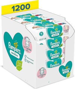 Pampers Sensitive Babydoekjes 1200 Doekjes (15 x 80) Parfumvrij Neutraal