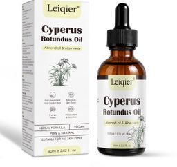 Leiqier Huile de Cyperus Rotundus - Huile Soin Apres Epilation - Avec Aloe Vera & Sweet Almond Oil