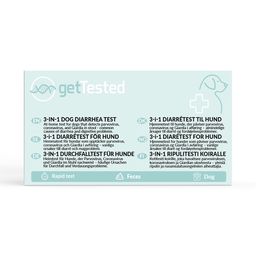 GetTested Test de diarrhée 3-en-1 pour chiens (CPV + CCV + antigène Giardia)