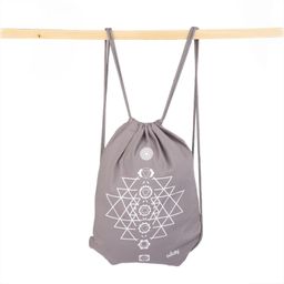 bodhi Gymtas YANTRA CHAKRAS, grijs met witte opdruk, 100% katoen