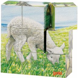 Puzzle de blocs de bois ferme Goki