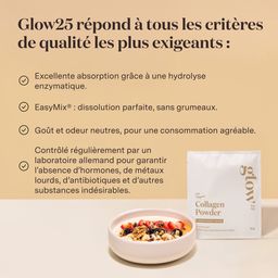 Glow25® Collagène Sachets | Collagène premium hydrolysé | Peptides Type 1 et 3 [10 unités]