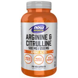 Now Foods Arginine et citrulline 500 mg / 250 mg